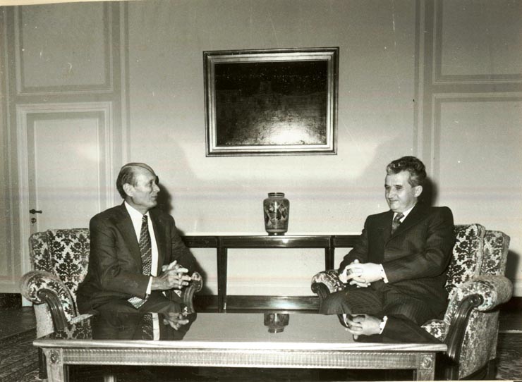 nicolae ceaușescu și moshe dayan