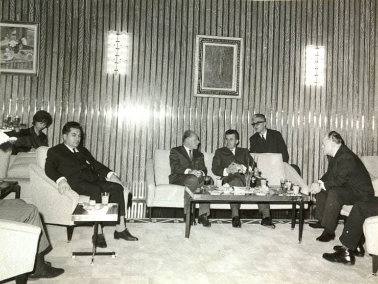 ceaușescu și delegația din israel