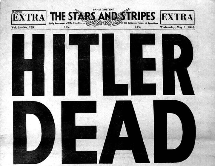 știre legată de decesul lui adolf hitler