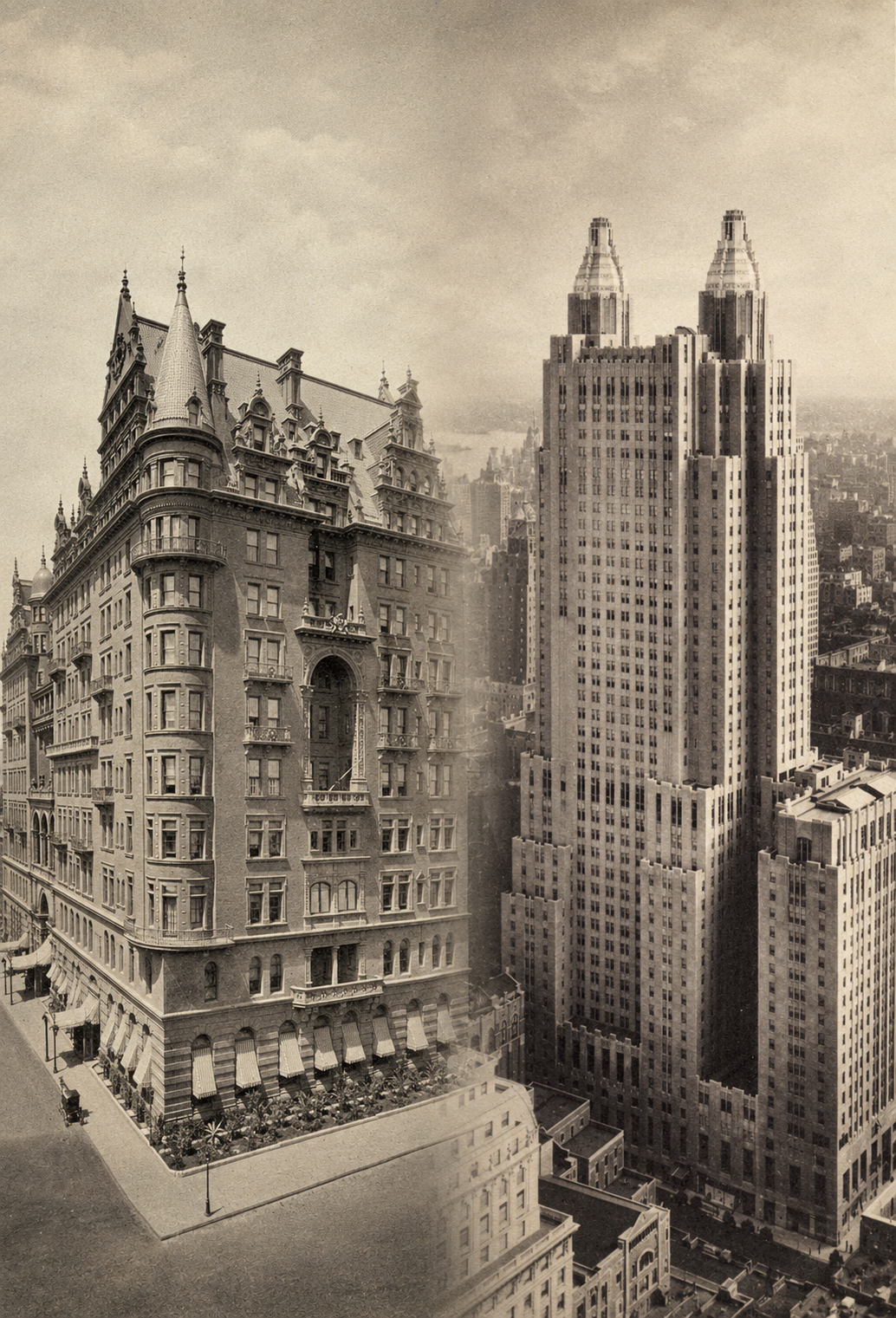 Hotelul waldorf-astoria în 1893 și perioada interbelică