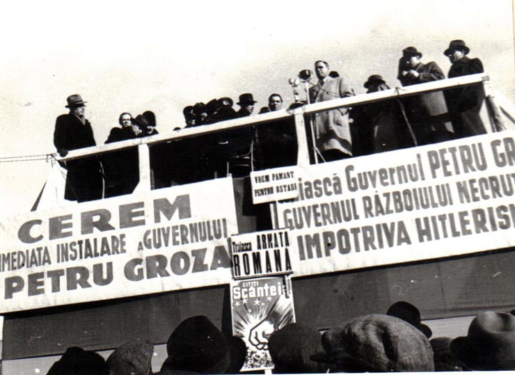 manifestație pentru guvernul groza