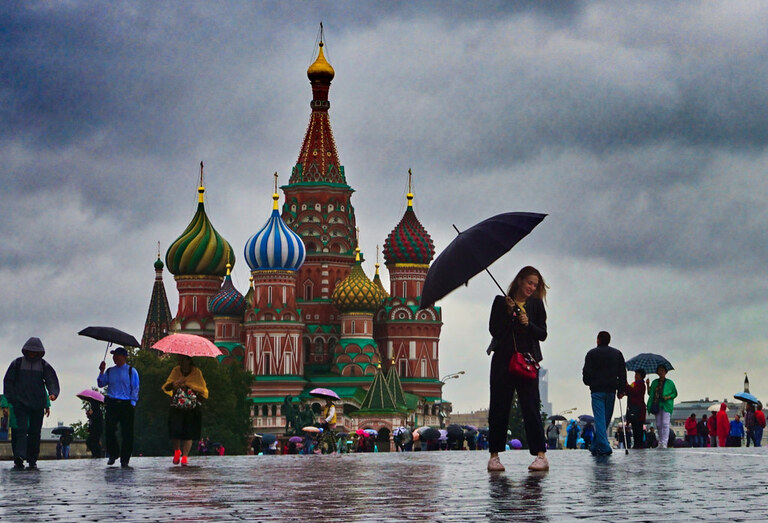 moscova într-o zi ploioasă