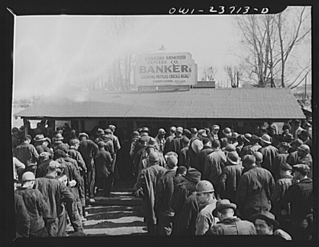 muncitori în timpul crizei din 1929