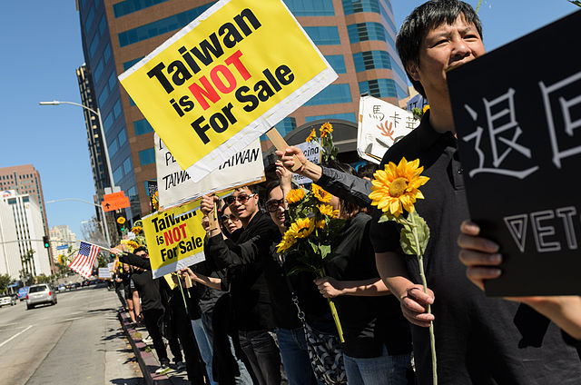 proteste în timpul mișcării studențești floarea soarelui în taiwan