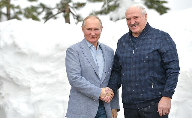 putin și lukașenko