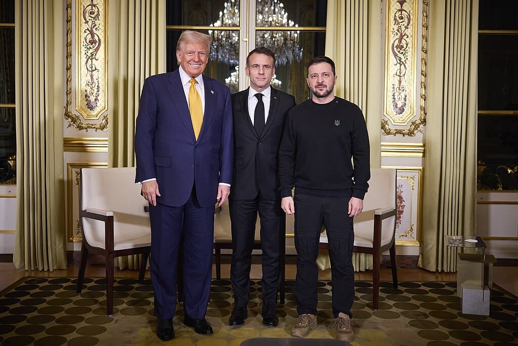 trump, macron și zelensky